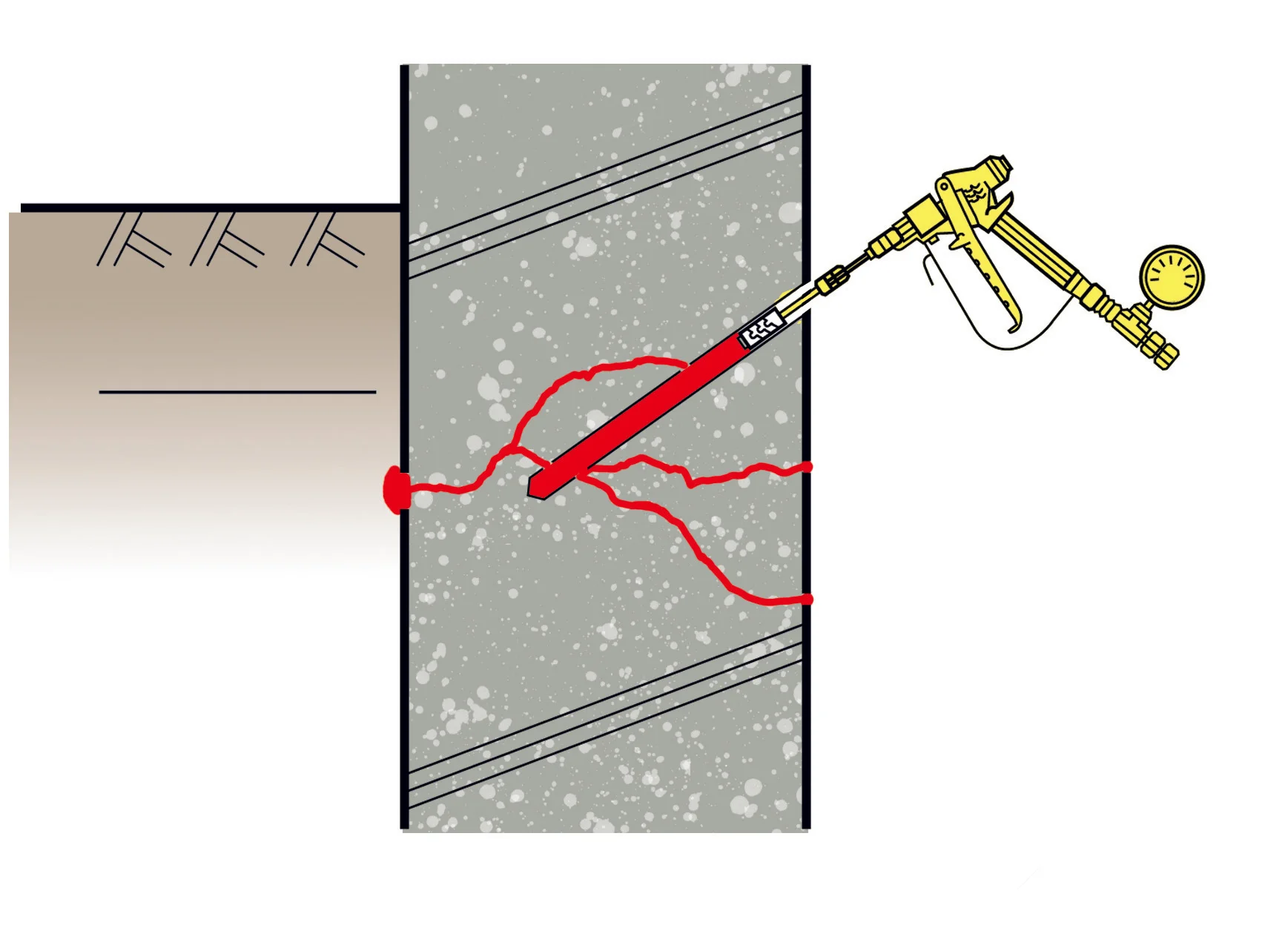 TAPグラウト工法の図解